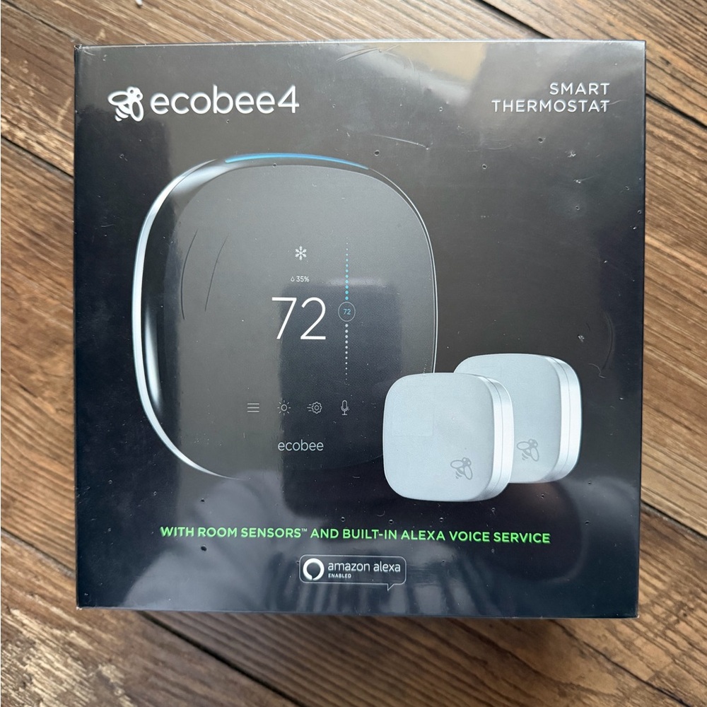 4 Smart Thermostat with Room Sensors - Black